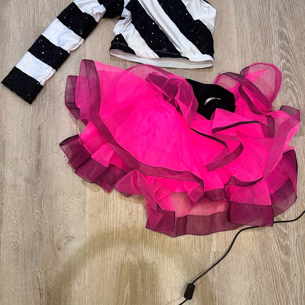 Revolution Black and Pink Kids Dance Costume